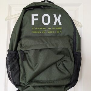 Fox Clean Up Backpack in Sage Green, NEW